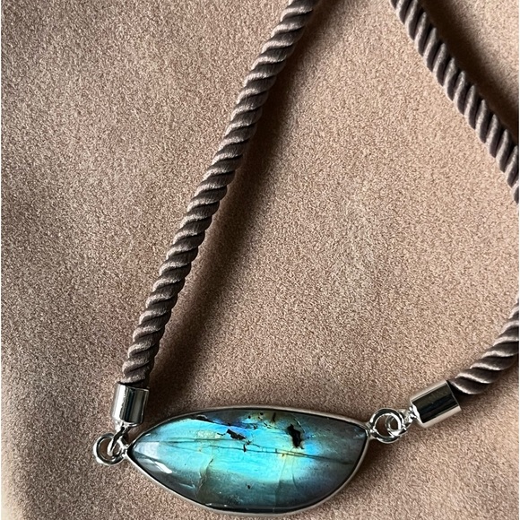 Braided Iridescent Adjustable Slide Bracelet - Picture 3 of 5